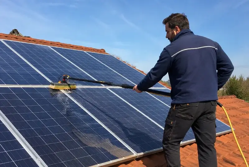 Nettoyage et entretien de panneaux solaires à Fontvieille
