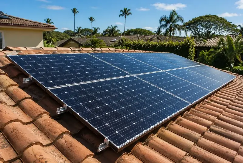 Installation de panneaux solaires à Fontvieille